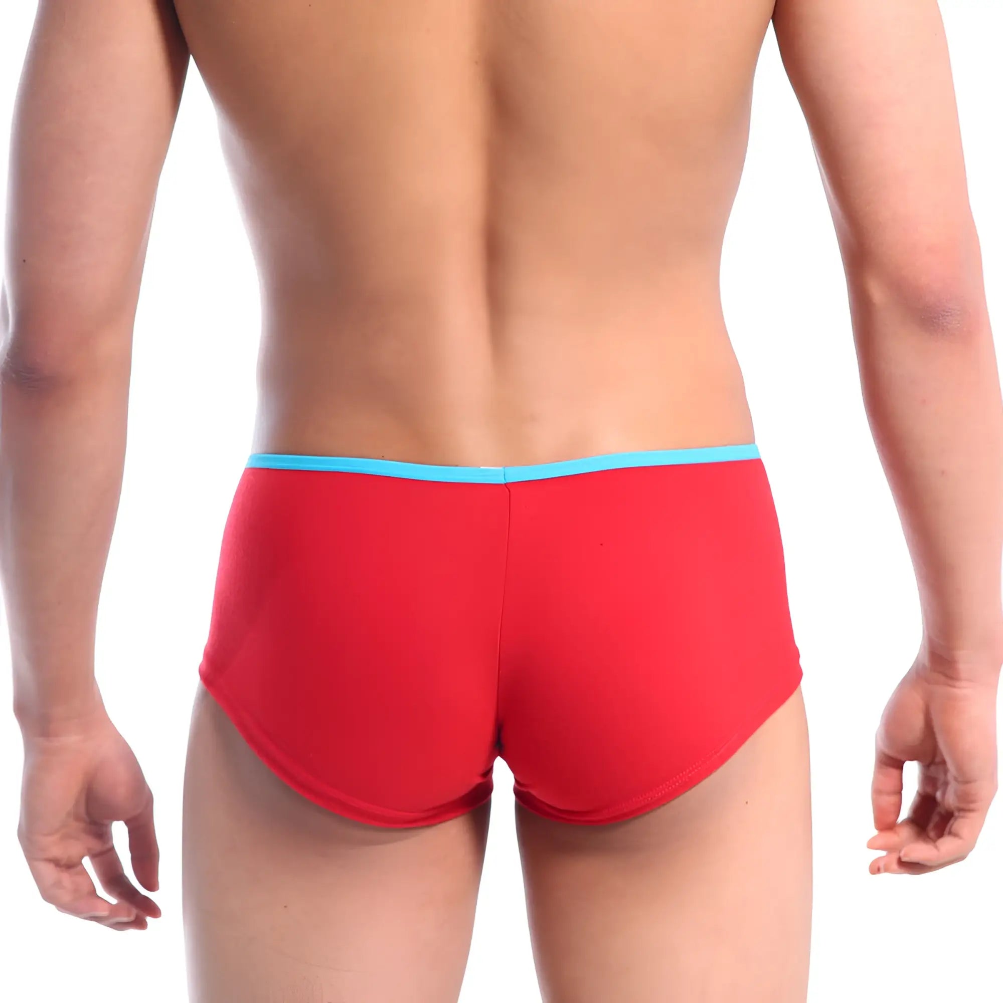 Red briefs with light blue waistband from metromalewear vigor trunk crimson 2126-12 for comfortable everyday wear