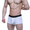 White ribbed cotton MetroMaleWear Voltz boxer briefs with black elastic waistband for comfortable everyday wear