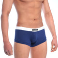 Navy blue briefs with a white metromalewear waistband from metro male wear waistband boxster dark blue 2110-28