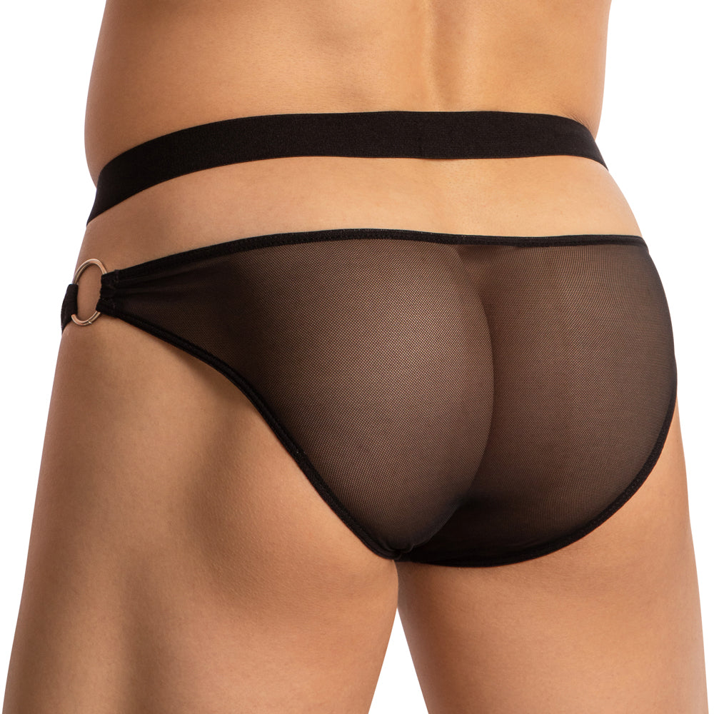 Braguita transparente con tiras cruzadas MJJ005 de Miami Jock