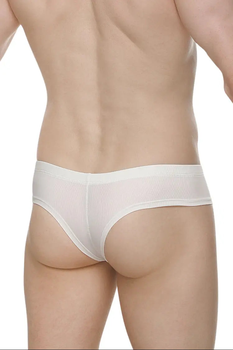 PetitQ Men's Mini Boxer Cheeky Rib White