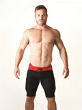 Mister B Urban Mallorca cycle shorts in black and red with drawstring waistband size M for athletic use