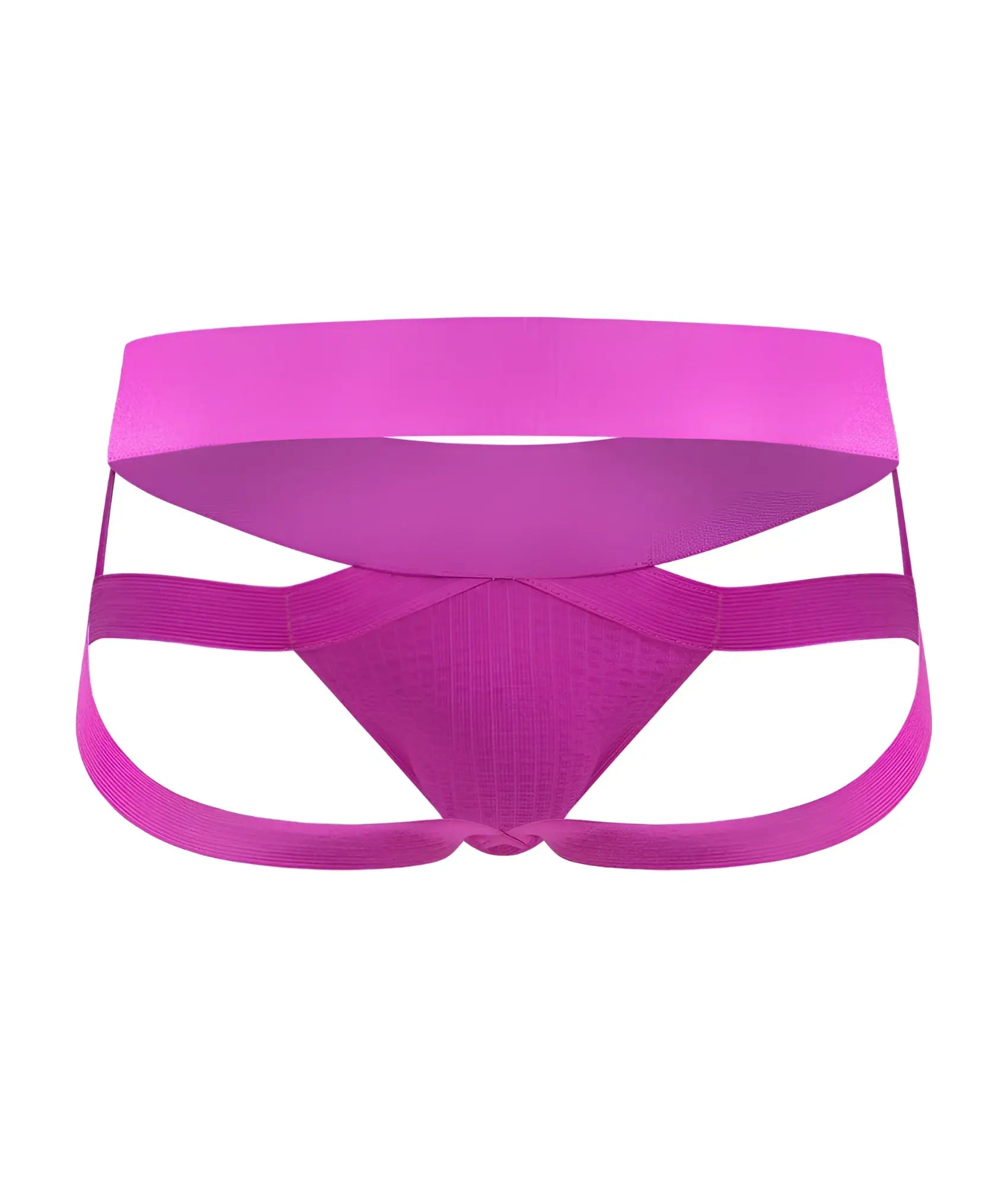 Men’s X jockstrap vibrant magenta athletic briefs with supportive textured fabric and wide elastic waistband