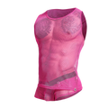 A vibrant hot pink mesh fishnet tank top with a fitted, form-fitting design called MOB Fishnet Tanktop HotPink