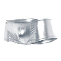 Shiny silver metallic briefs mob mirror boxer with sleek form-fitting design for a modern stylish look