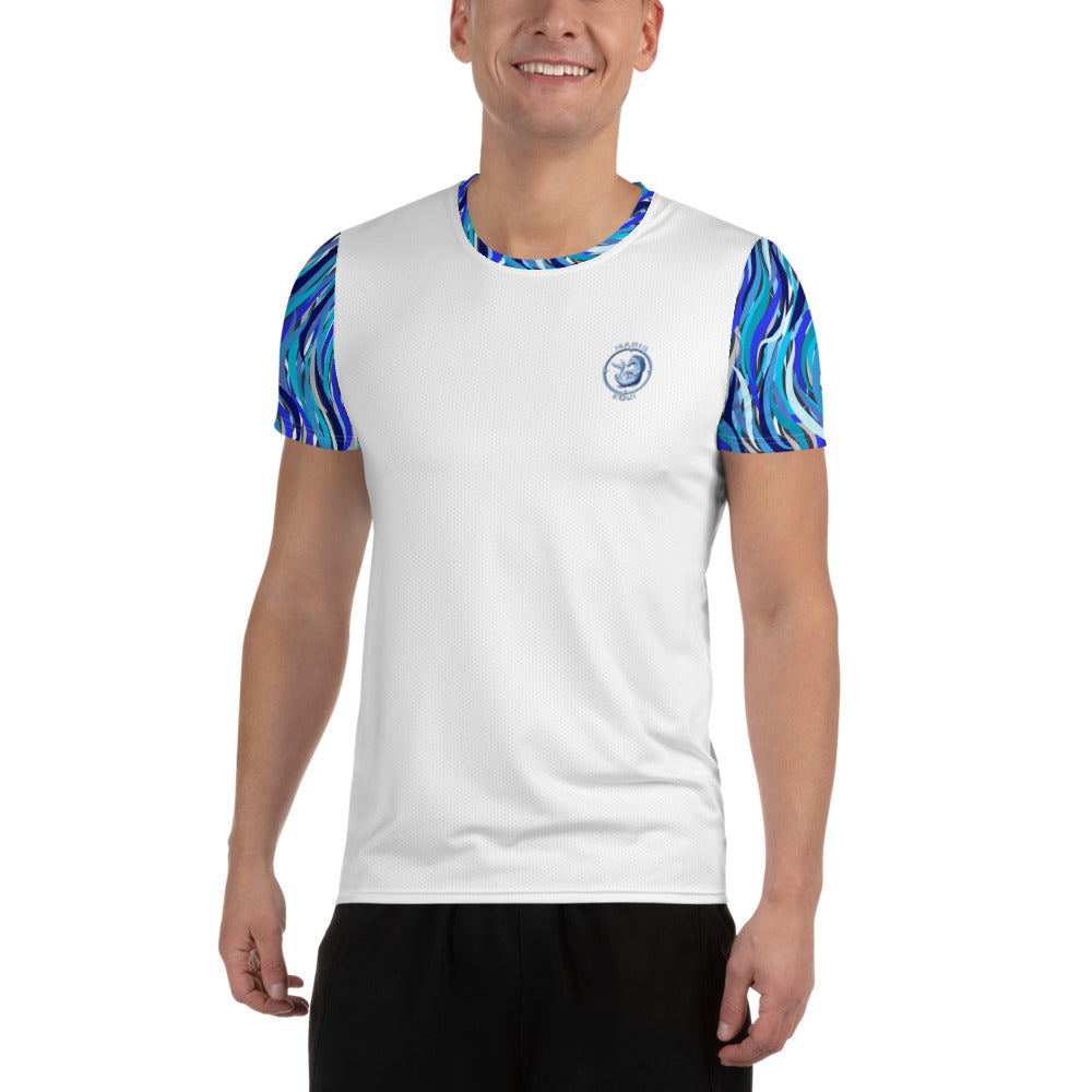 Maris Equi Ribbons of Blue Men's Sport Shirt
