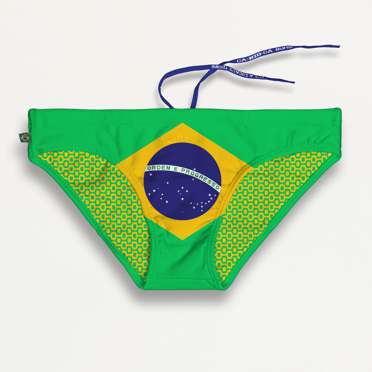CA-RIO-CA Team Brasil Flag Sunga - Traje de Baño de Diseño - Sunga Brasileña