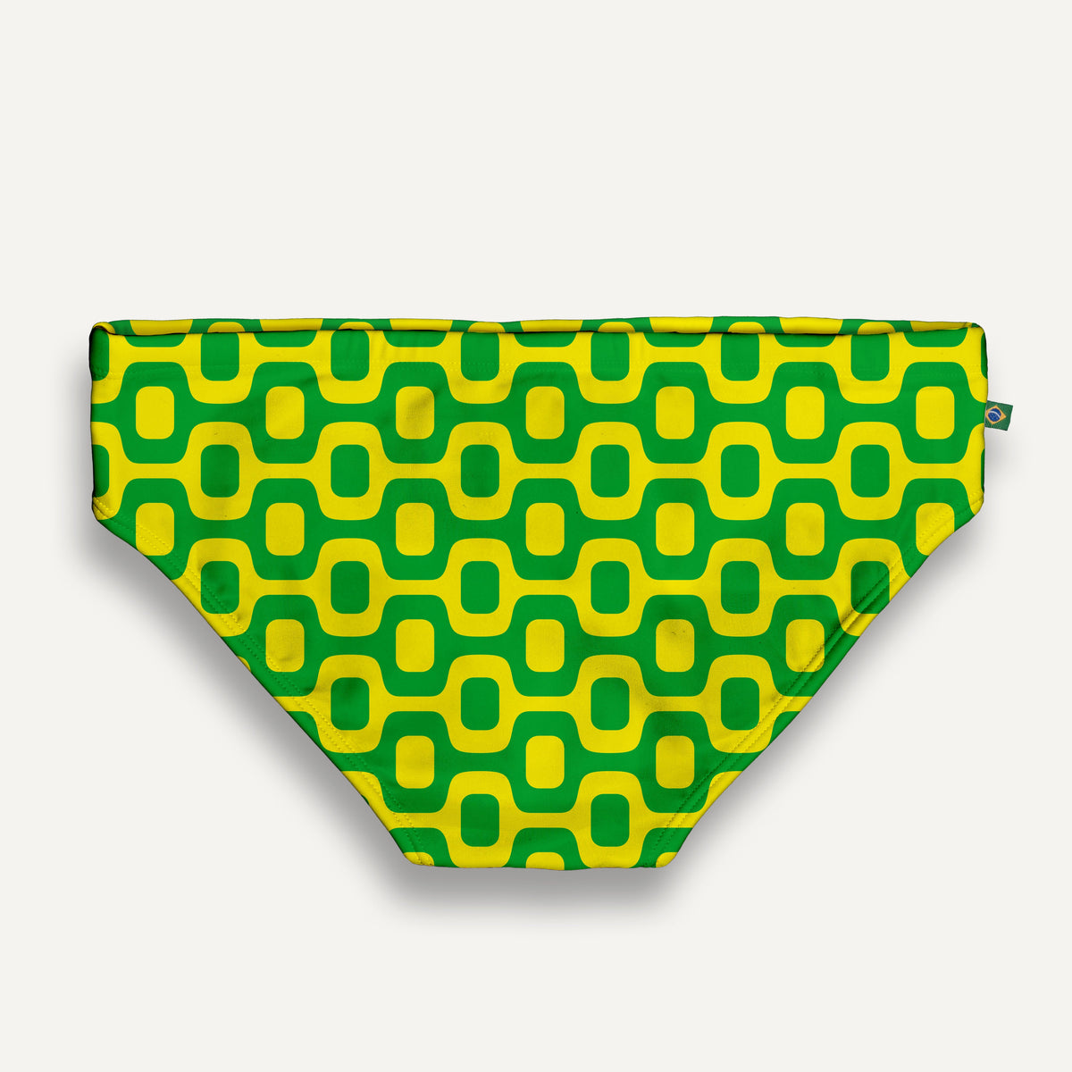 CA-RIO-CA GREEN & YELLOW PAVEMENT SUNGA in Brief & Classic cut - Men's Designer Swimwear