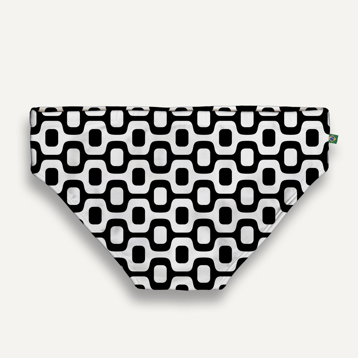CA-RIO-CA BLACK & WHITE  PAVEMENT SUNGA in Brief & Classic cut - Men's Designer Swimwear