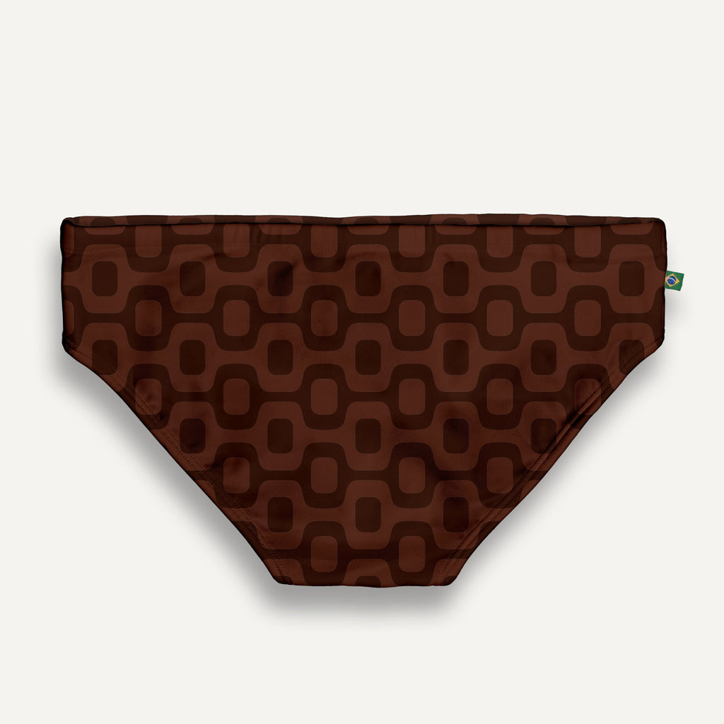 CA-RIO-CA JAVA BROWN PAVEMENT SUNGA in Brief & Classic cut - Men's Designer Swimwear