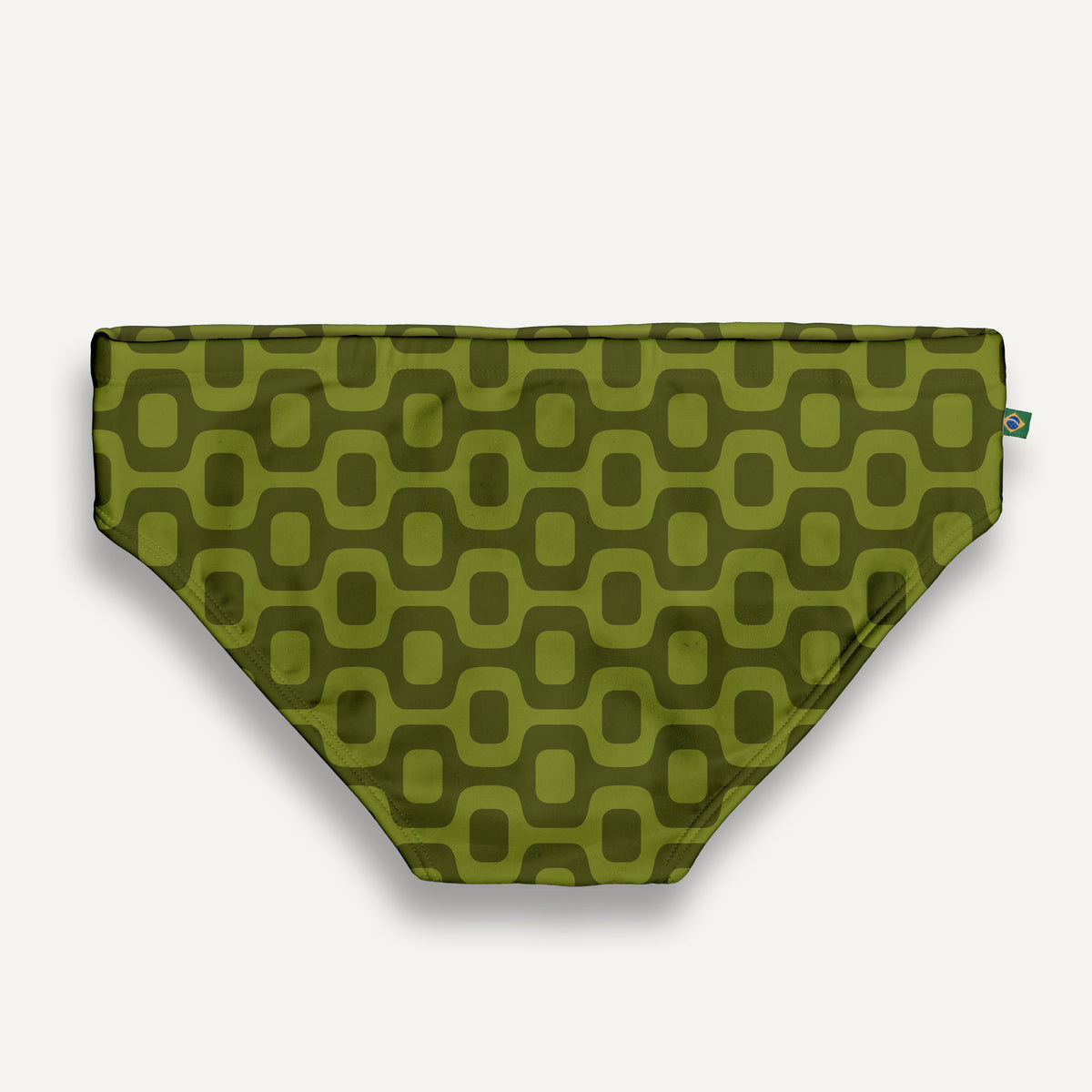 CA-RIO-CA OLIVE GREEN PAVEMENT SUNGA in Brief & Classic cut - Men's Designer Swimwear