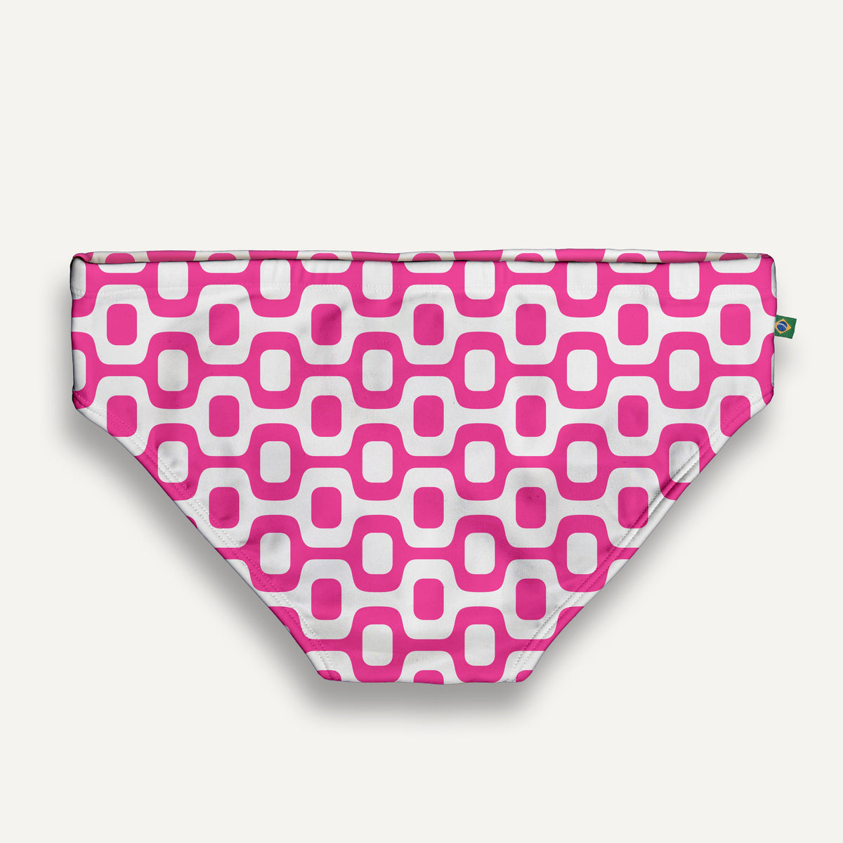 CA-RIO-CA PINK & WHITE  PAVEMENT SUNGA in Brief & Classic cut - Men's Designer Swimwear