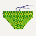CA-RIO-CA GREEN & YELLOW PAVEMENT SUNGA in Brief & Classic cut - Men's Designer Swimwear