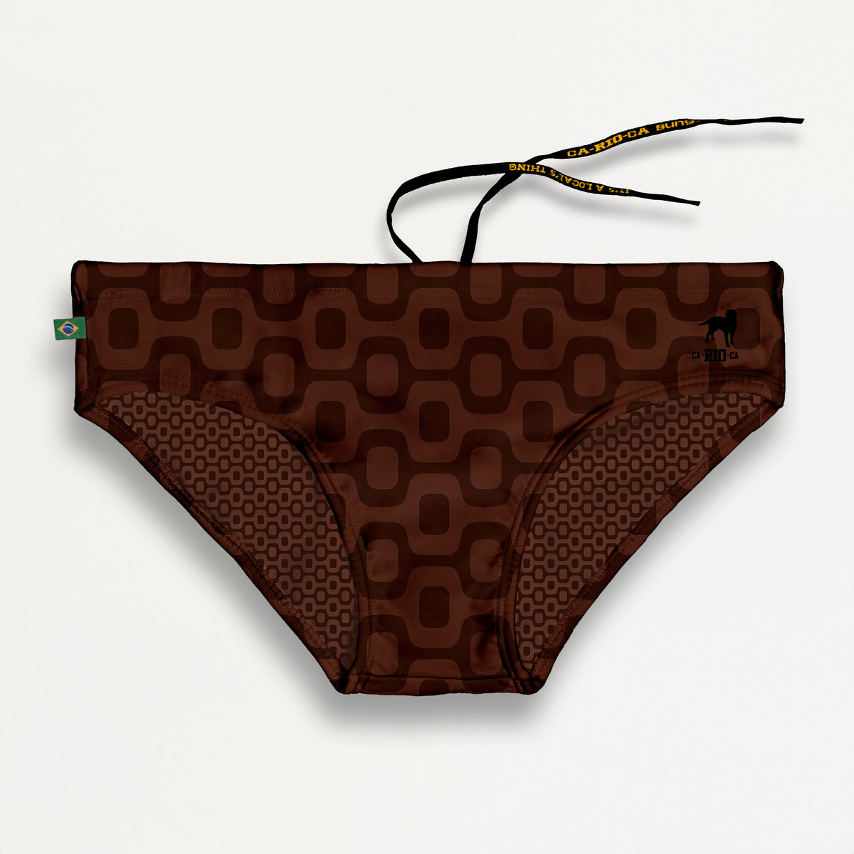 CA-RIO-CA JAVA BROWN PAVEMENT SUNGA in Brief & Classic cut - Men's Designer Swimwear