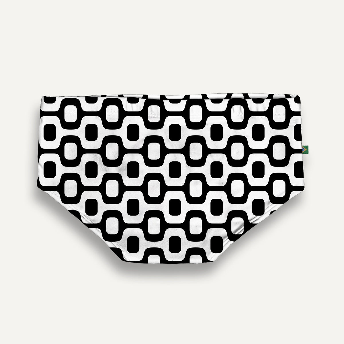 CA-RIO-CA BLACK & WHITE  PAVEMENT SUNGA in Brief & Classic cut - Men's Designer Swimwear