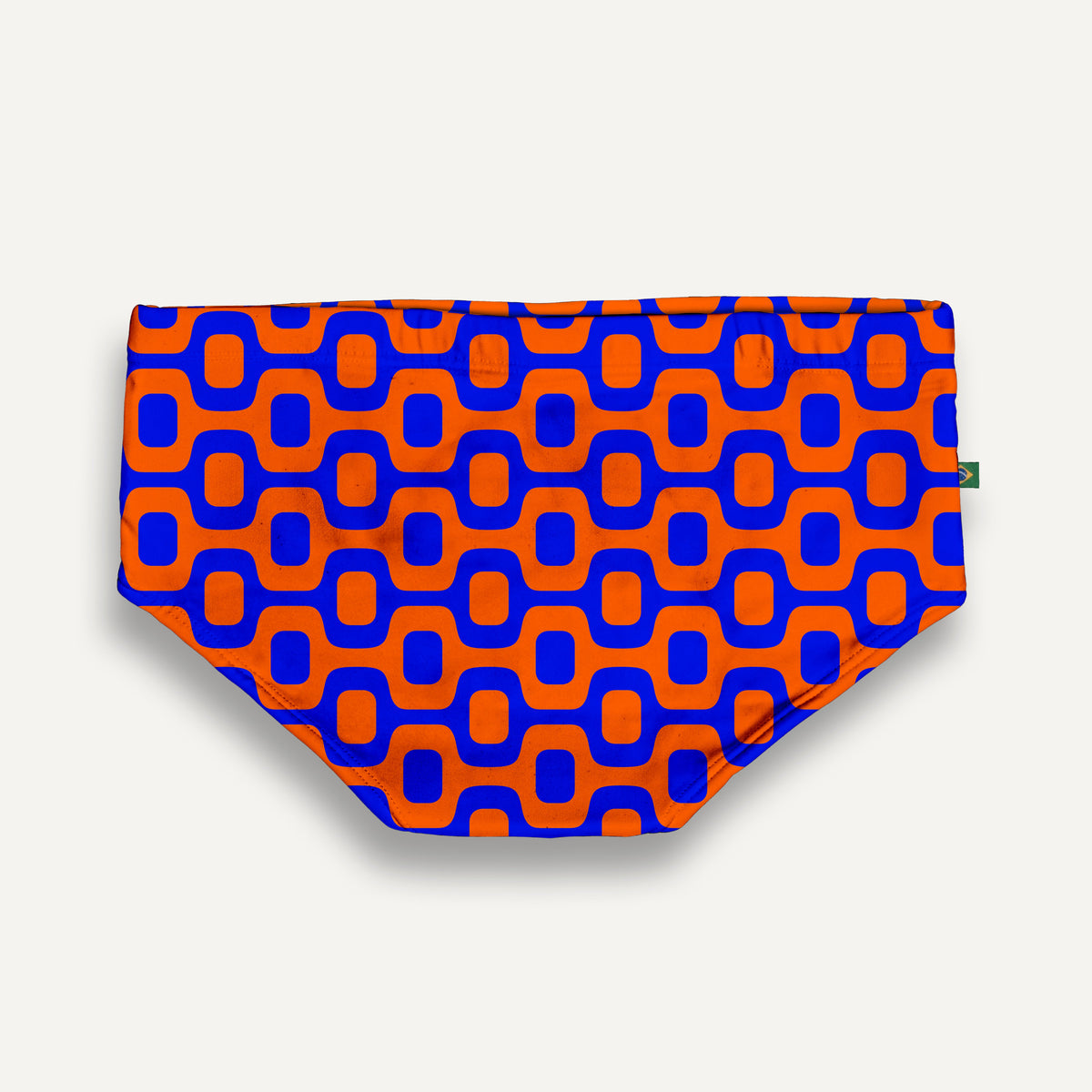 CA-RIO-CA ORANGE & BLUE PAVEMENT SUNGA in Brief & Classic cut - Men's Designer Swimwear