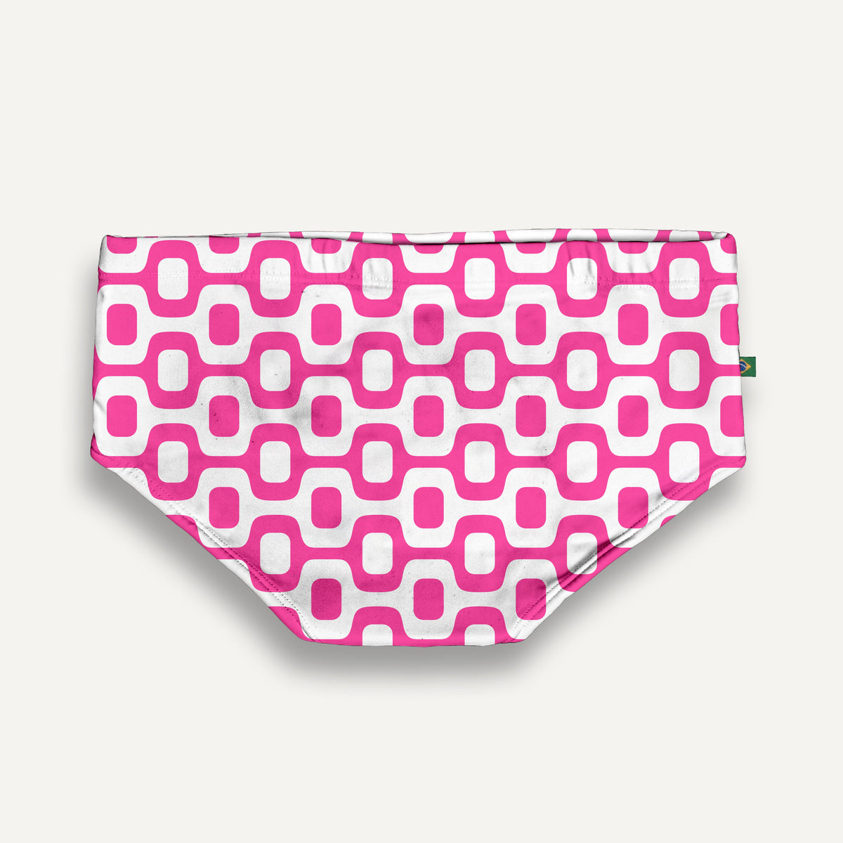 CA-RIO-CA PINK & WHITE  PAVEMENT SUNGA in Brief & Classic cut - Men's Designer Swimwear