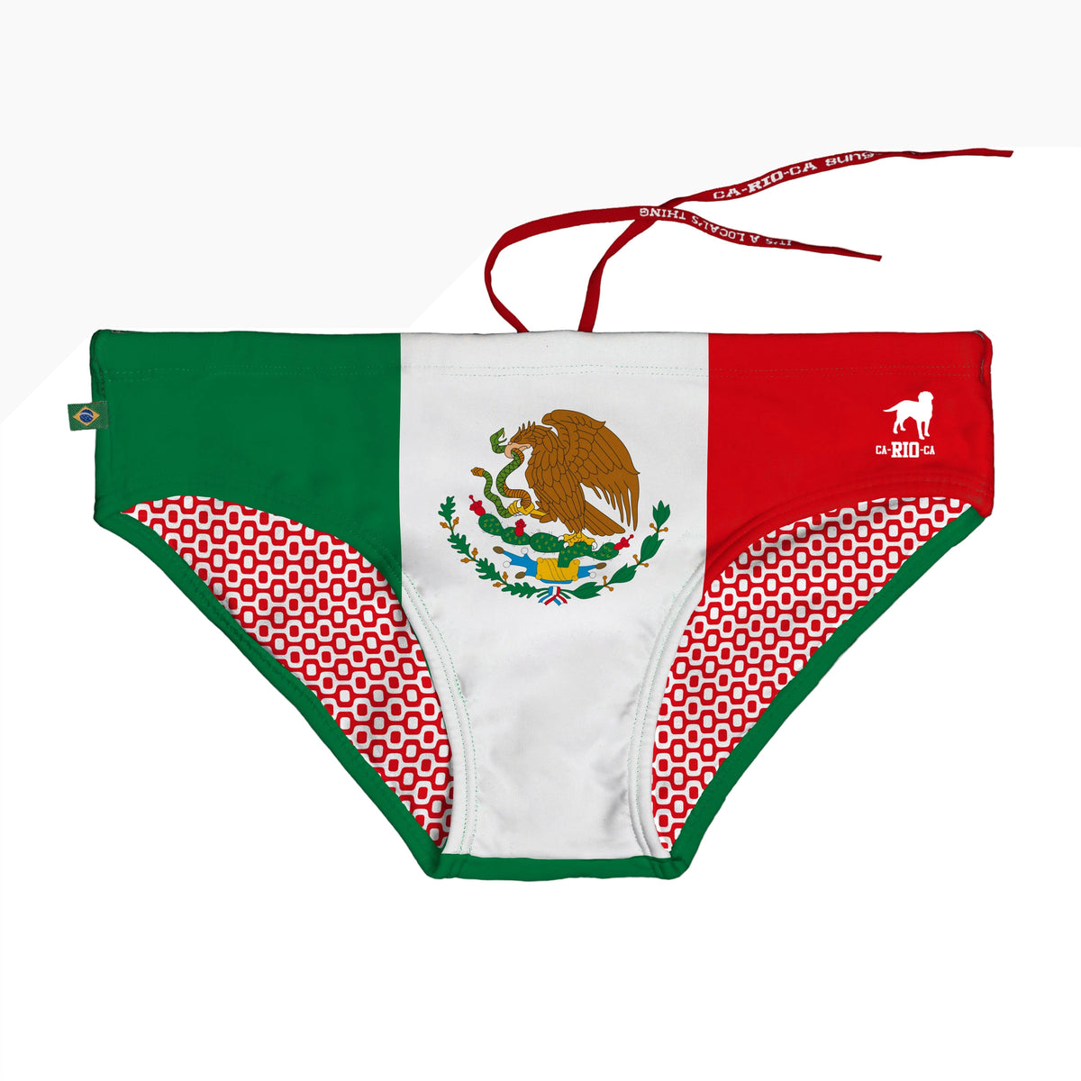 CA-RIO-CA TEAM MEXICO Flag Print Sunga Swimsuit