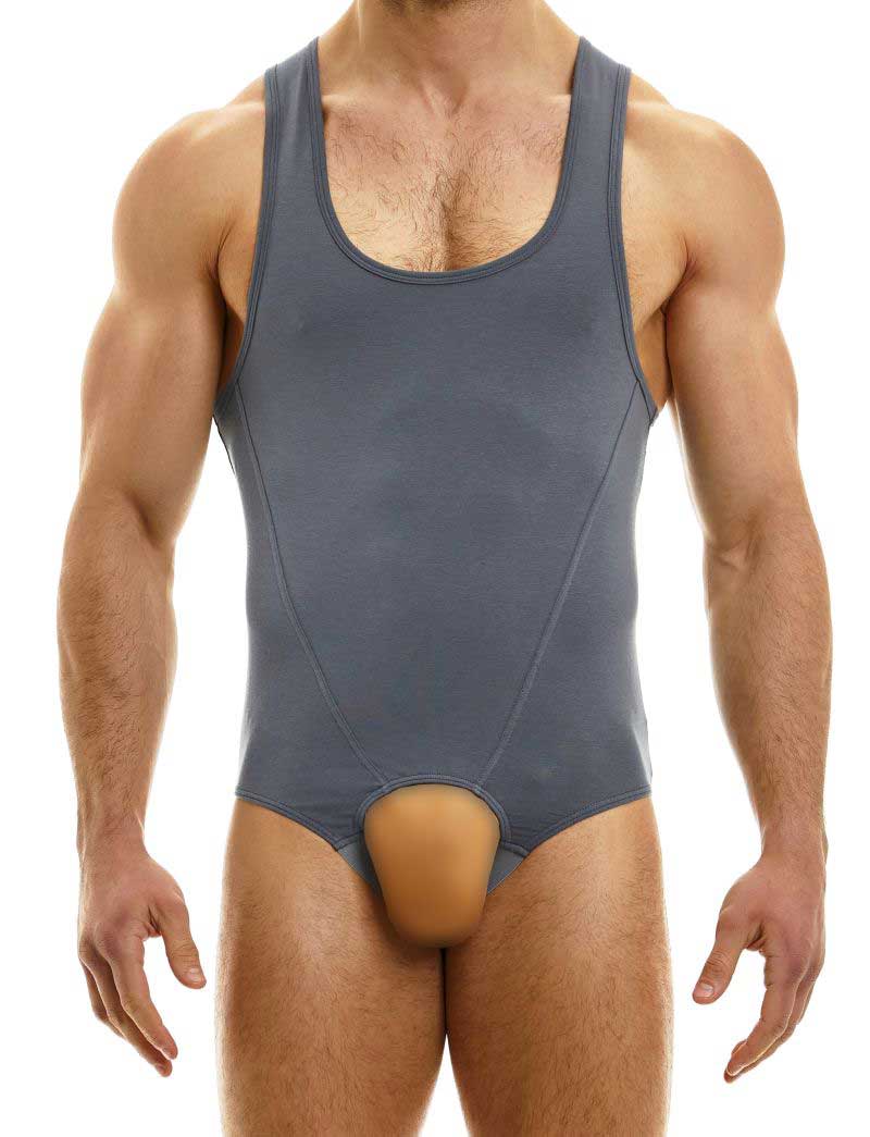 Body de una pieza con agujeros Glory Hole de Modus Vivendi, color gris, talla S 01381