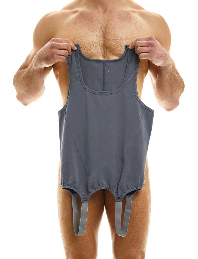 Body de una pieza con agujeros Glory Hole de Modus Vivendi, color gris, talla S 01381