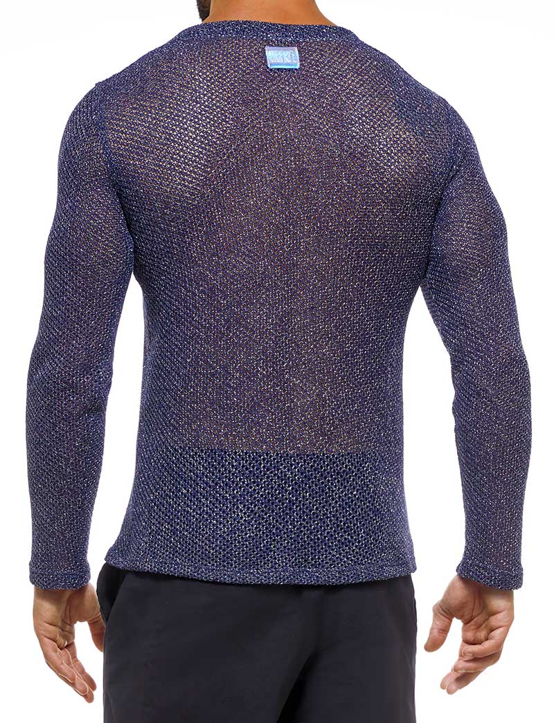 Camiseta de manga larga con cuello en V Modus Vivendi Knight azul 05251 talla S