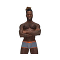 Gray boxer briefs with orange trim and a matching waistband featuring dare logo in white mp casanova uplift short gray m