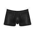 Black men’s boxer briefs mp impressions short blk sml with subtle embossed dragon pattern and supportive contoured design