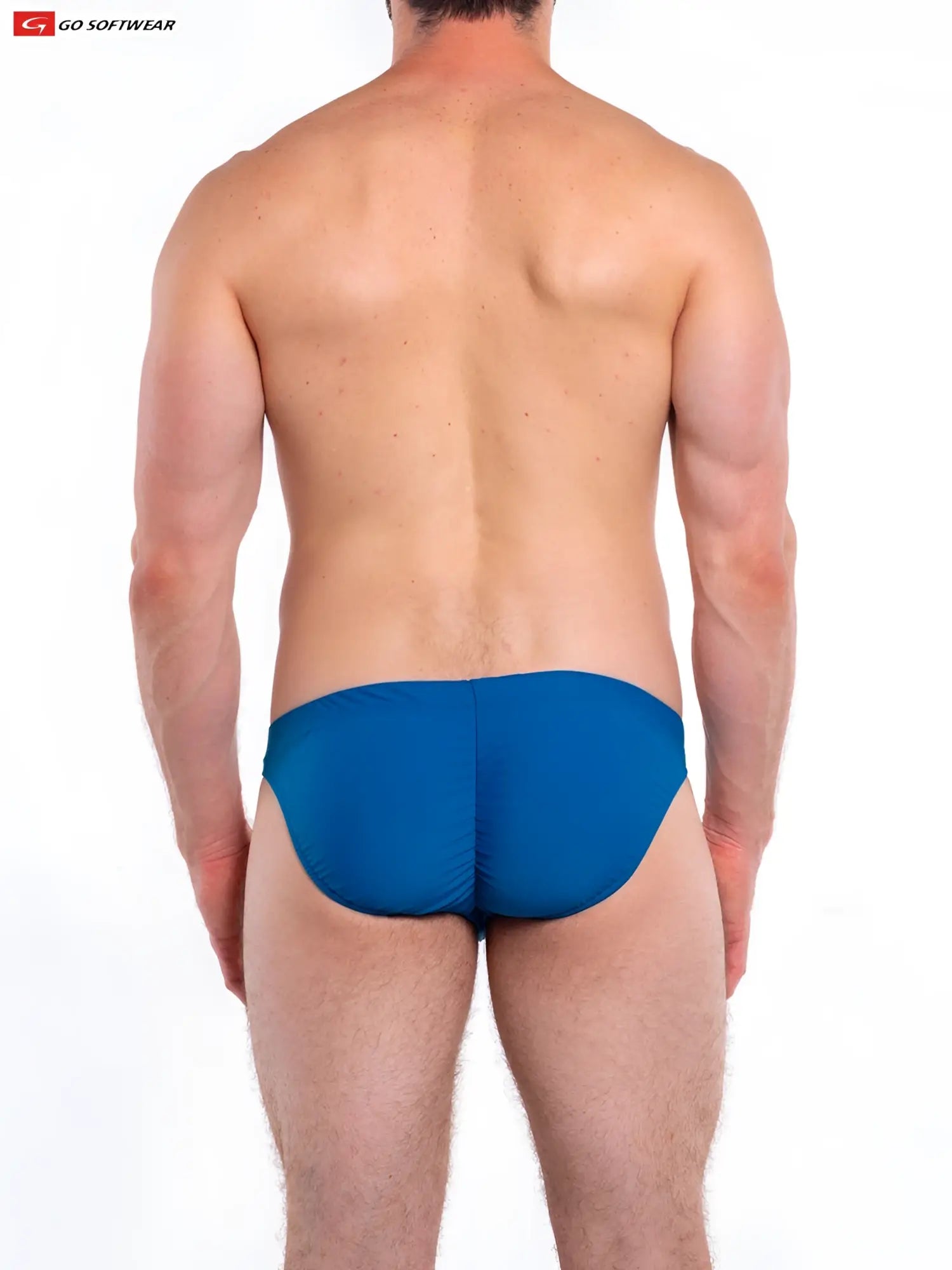 Blue buns bikini swim trunks from go softwear featuring soft fabric and vibrant color for comfortable swimwear use