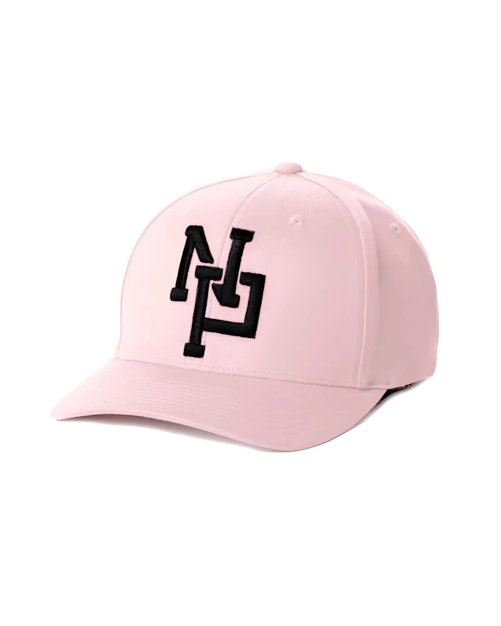 A soft pink Nasty Pig interlock baseball cap with a bold black embroidered nl logo in size S/M