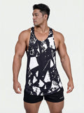 Jed North Graphic Muscle Stringer - Abstrakt Schwarz