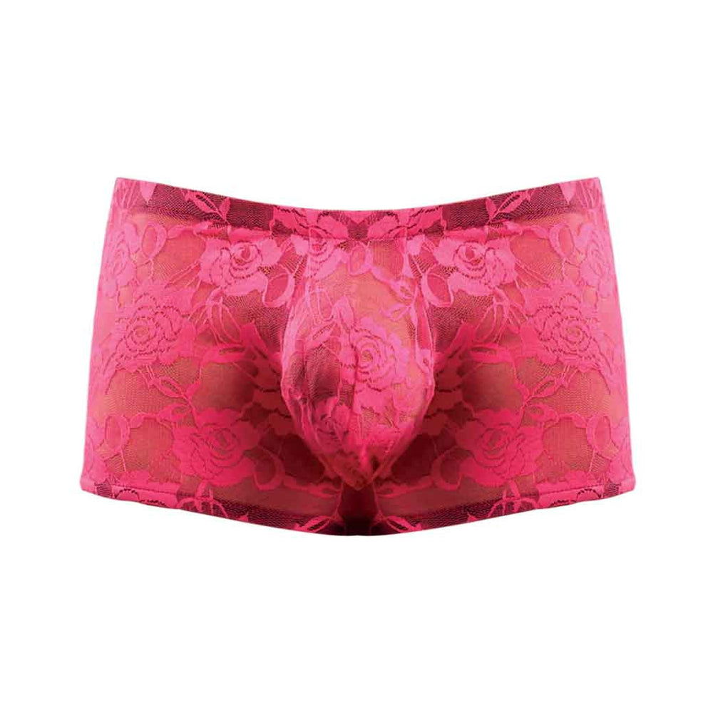 Mini Short Neon Spitze Hot Pink Groß