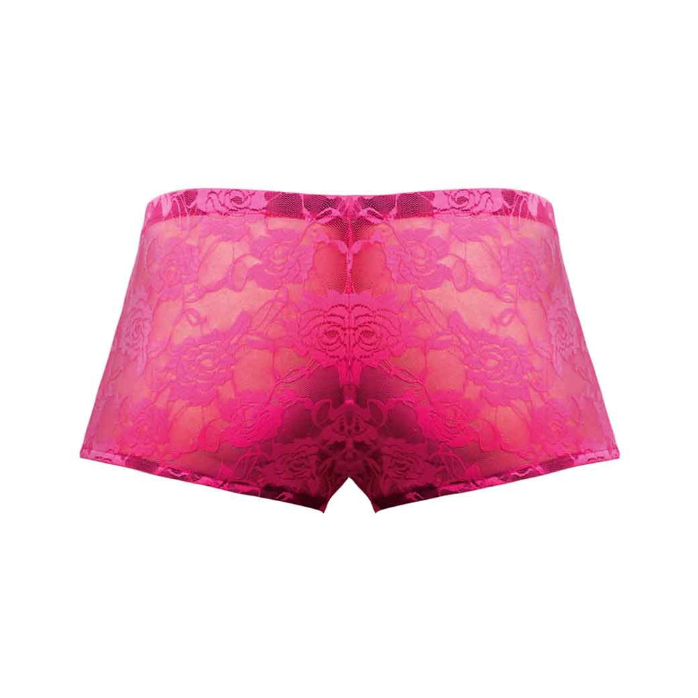 Mini Short Neon Encaje Rosa Fuerte Mediano