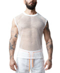 Nasty Pig Hyper Sleeveless Shirt - White/Vibrant Orange
