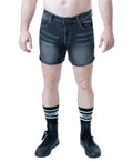 Nasty Pig Men's Quad Short - Distressed Grey - Distressed Black