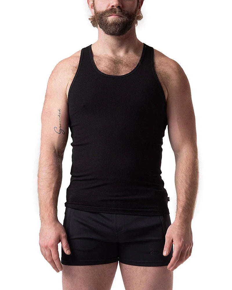 Camiseta de tirantes Nasty Pig Pig Rib para hombre - Negro