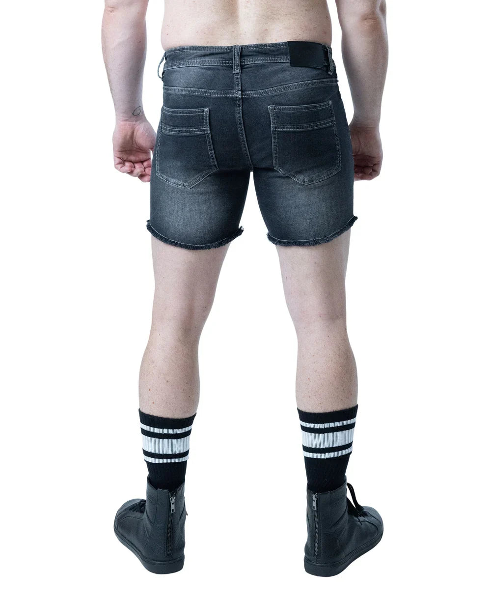 Nasty Pig Men's Quad Short - Distressed Grey - Distressed Black