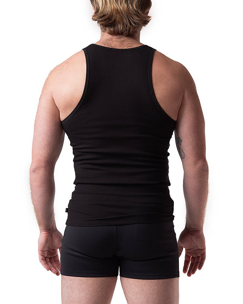 Camiseta de tirantes Nasty Pig Pig Rib para hombre - Negro