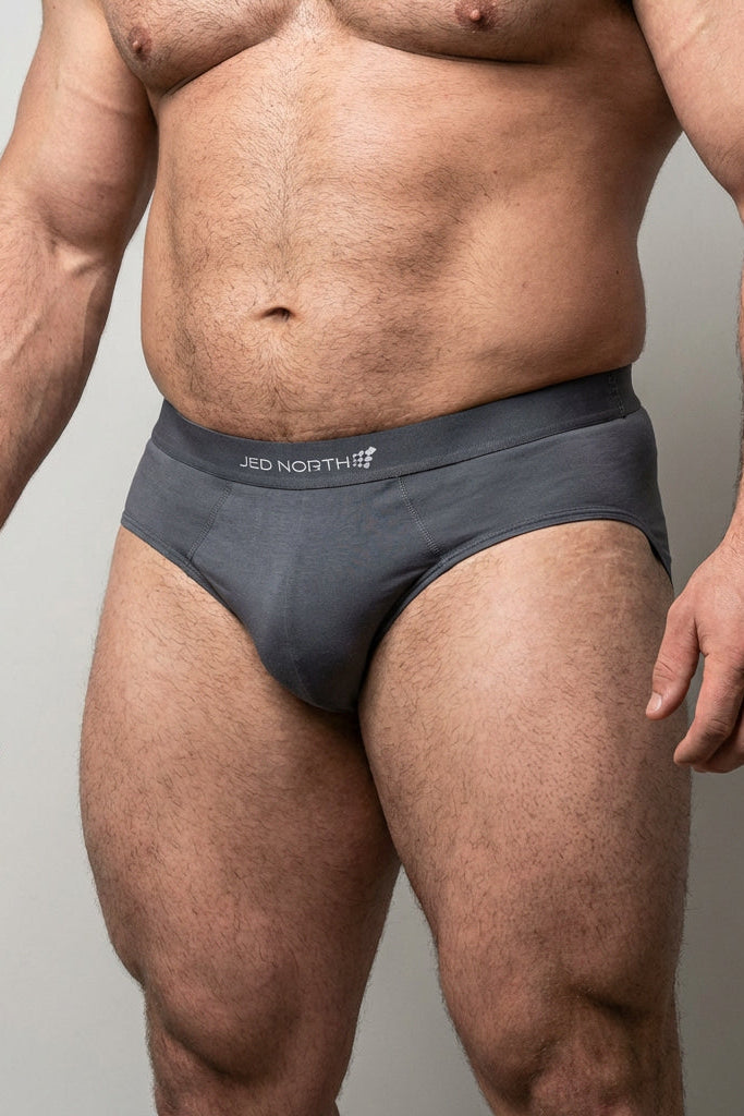 Jed North Athletic Seamless Briefs 2er-Pack – Schwarz & Grau