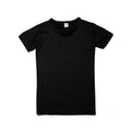 Black crew neck t-shirt made of smooth cotton fabric from Nylon+ active underwear collection