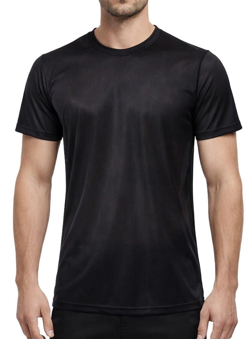 T-Shirt mit Rundhalsausschnitt aus Nylon-Trikot