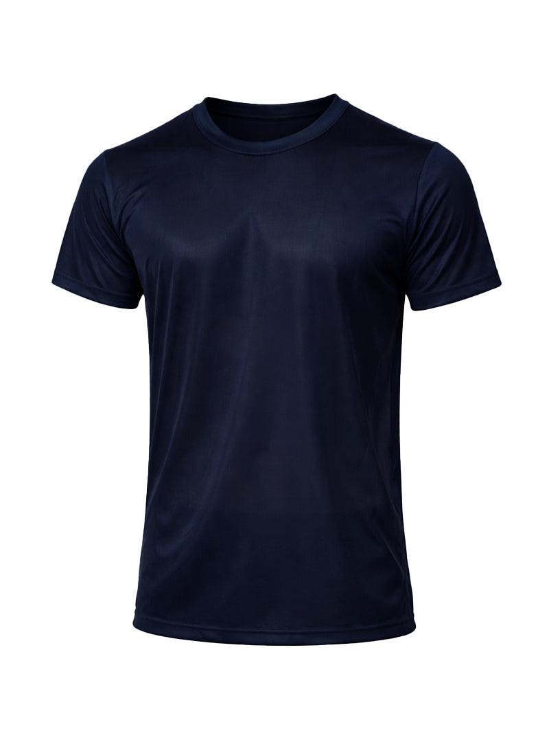 T-Shirt mit Rundhalsausschnitt aus Nylon-Trikot