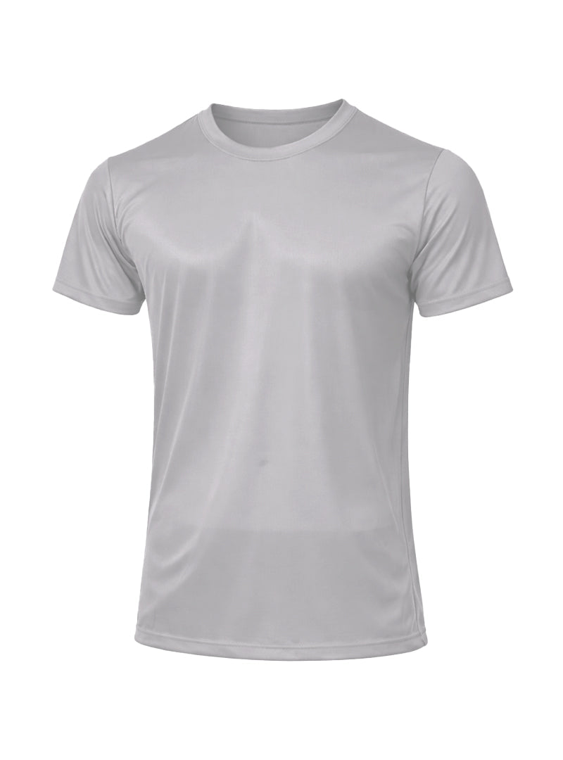 T-Shirt mit Rundhalsausschnitt aus Nylon-Trikot