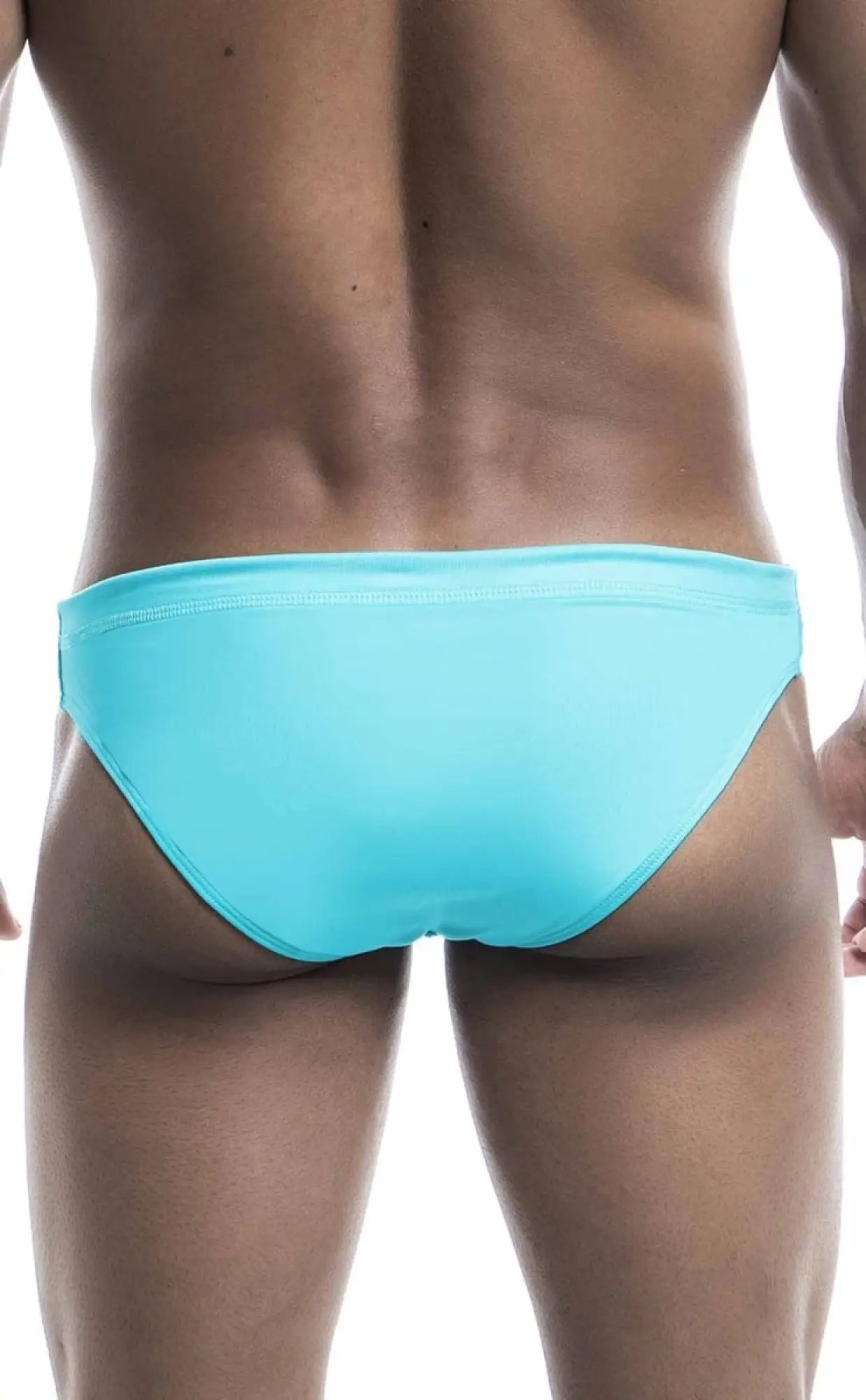 A sleek light blue Oceanico swim briefs with smooth fabric finish designed for comfortable swimming