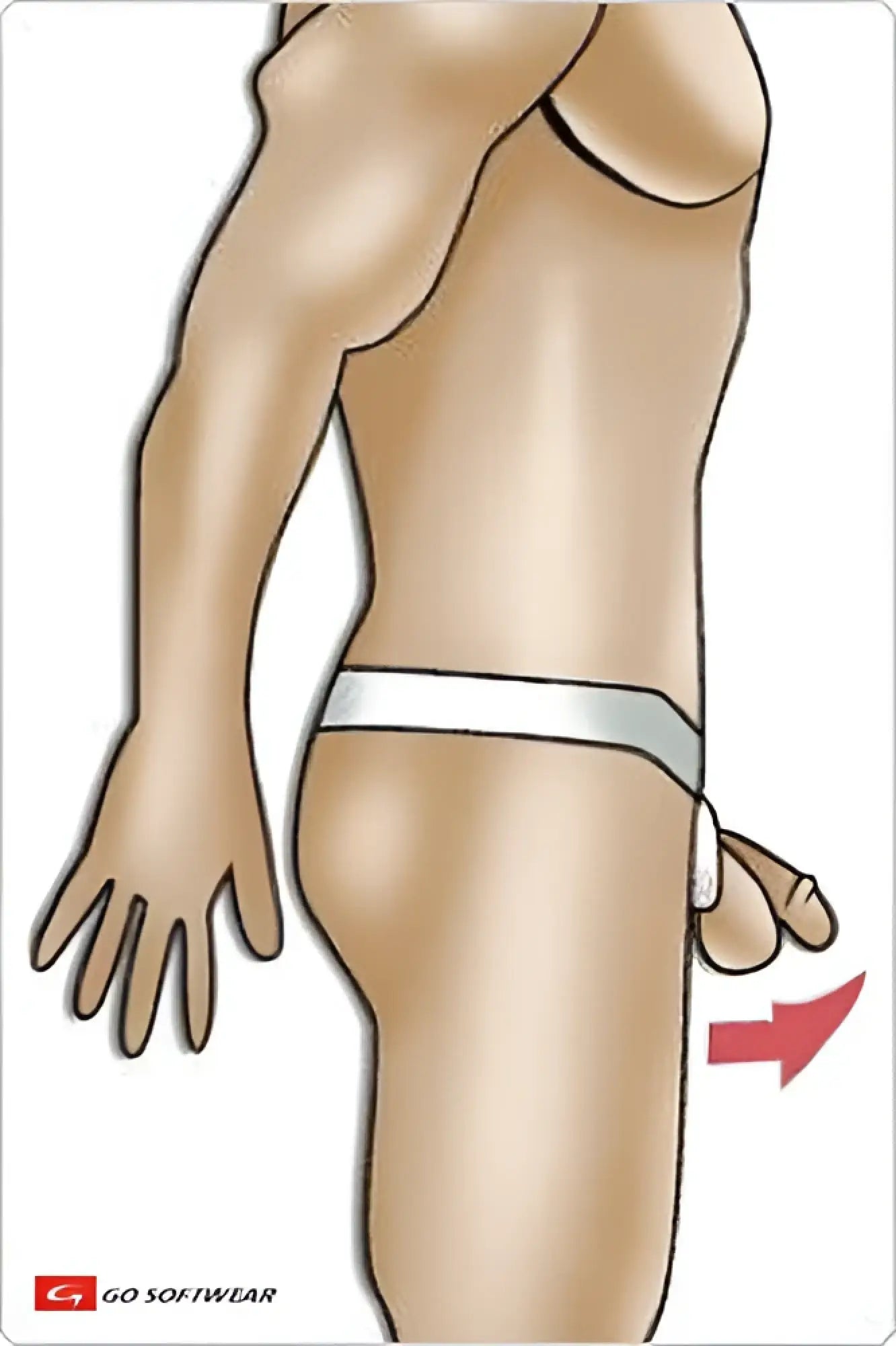 Silver waistband briefs with smooth seamless design designed for comfort and support in the package lifter collection