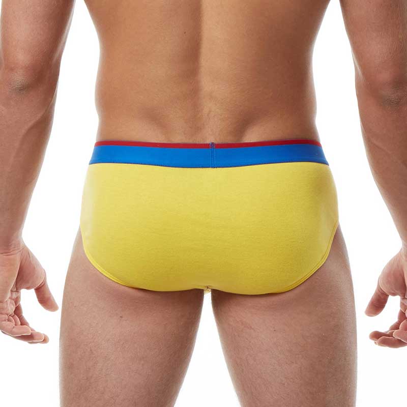 Papi [3 Pack] Heritage Clasico Hip Brief Underwear White & Yellow & Navy 980411-903 Size M