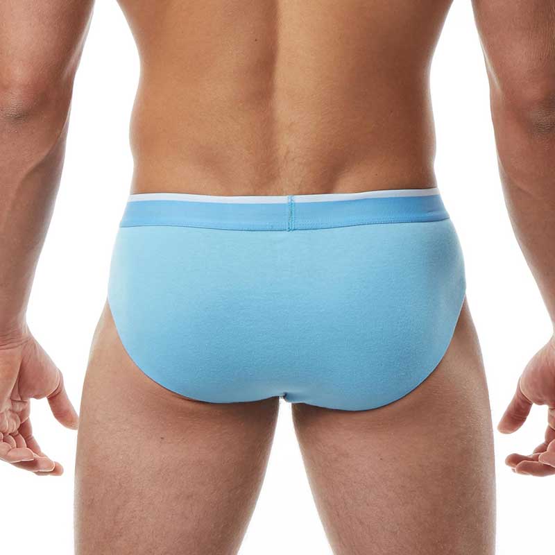 Papi [paquete de 3] Ropa interior clásica Heritage Hip Brief en blanco, azul claro y azul marino 980411-904 Talla M