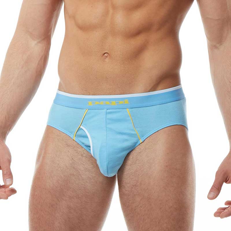 Papi [paquete de 3] Ropa interior clásica Heritage Hip Brief en blanco, azul claro y azul marino 980411-904 Talla M