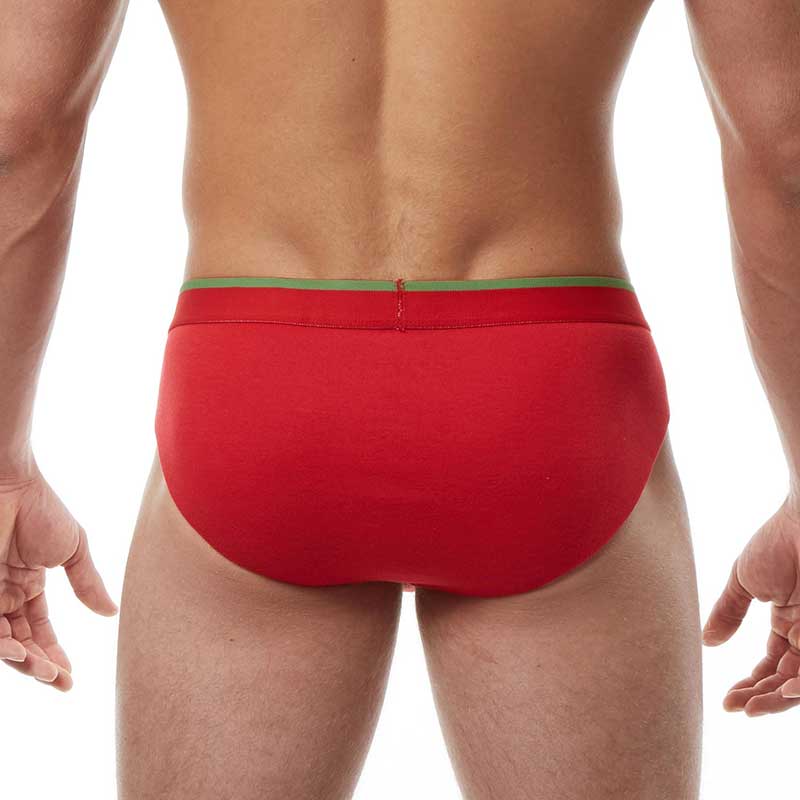 Papi [3 Pack] Heritage Clasico Hip Brief Underwear White & Red & Navy 980411-905 Size M