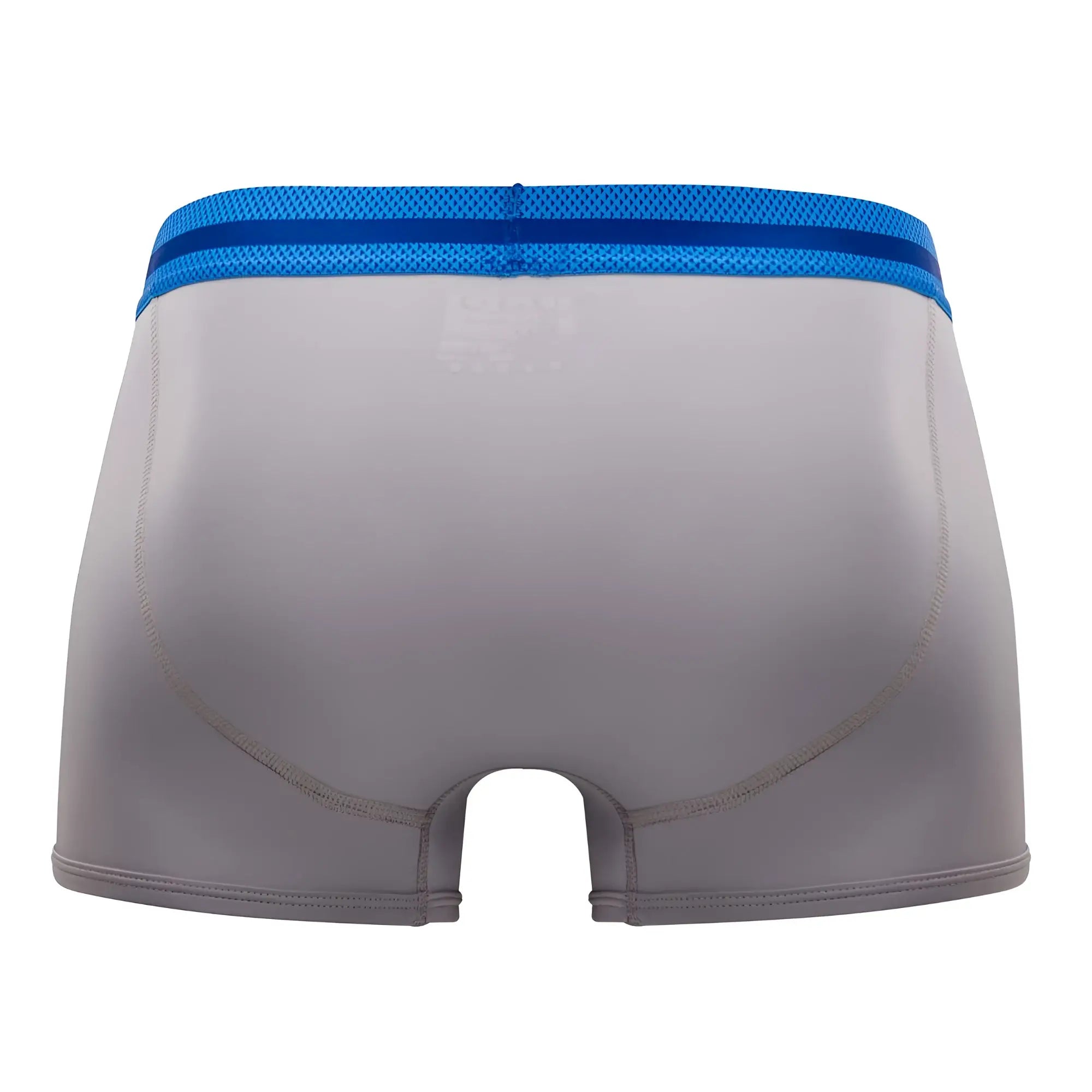 Gray Papi UMPA080 microflex Brazilian trunks with blue mesh waistband in alloy-black color 2 pack