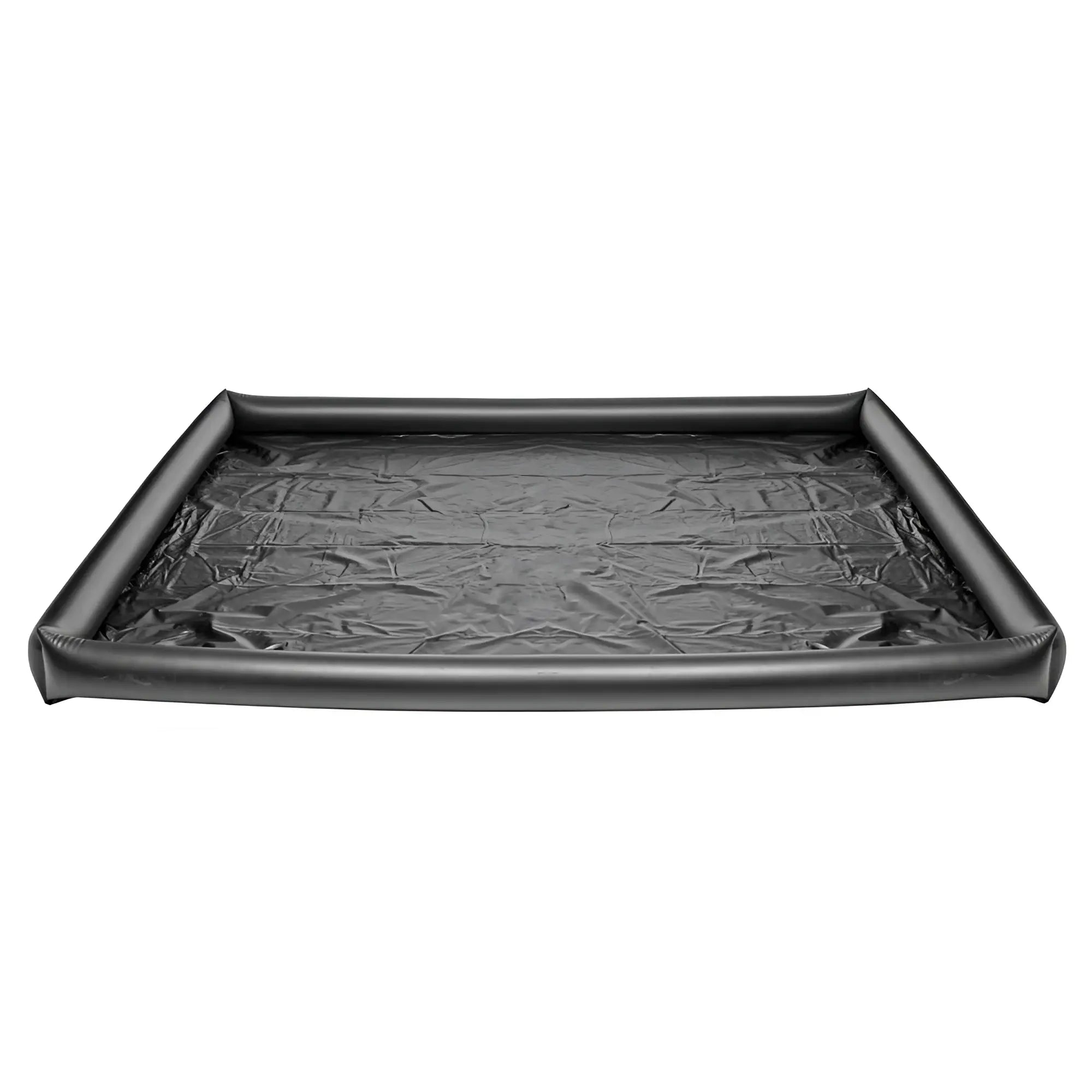 Passion Nuru Inflatable Massage Sheet: a rectangular, black, waterproof inflatable mat with raised edges.